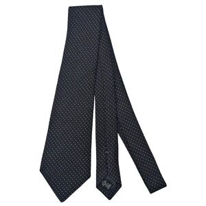 Ermenegildo Zegna Men's White Micro Dot 100% Silk Made in Italy Geometric EUC